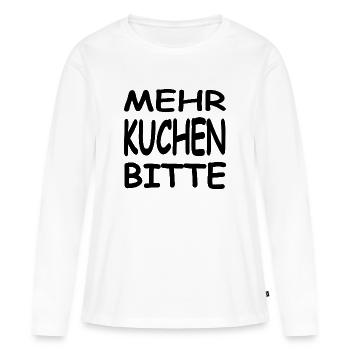 Gâteau - T-shirt manches longues Premium bio Femme - blanc - Devant - Julia (174cm)