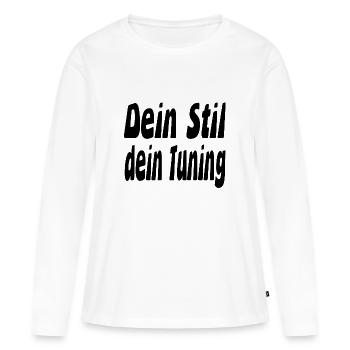 tuning - Women's Premium Organic Long Sleeve Shirt - white - Front - Julia (174cm)