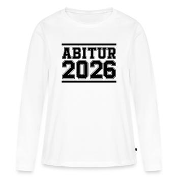 Abitur 2026 Abschlussfeier - Frauen Premium Bio Langarmshirt - Weiß - Vorne - Julia (174cm)