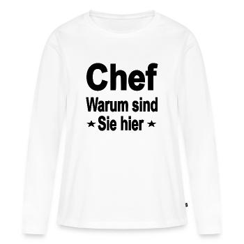 Chef - Frauen Premium Bio Langarmshirt - Weiß - Vorne - Julia (174cm)