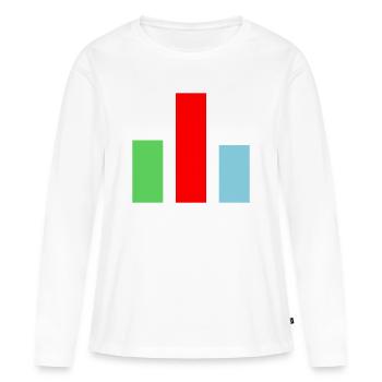 Bar Chart Statistics - Women's Premium Organic Long Sleeve Shirt - white - Front - Julia (174cm)