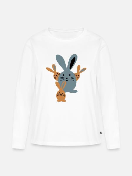 Ostern - Frauen Premium Bio Langarmshirt - Weiß