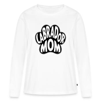 Labrador Mama, Mom Motiv - Frauen Premium Bio Langarmshirt - Weiß - Vorne - Julia (174cm)