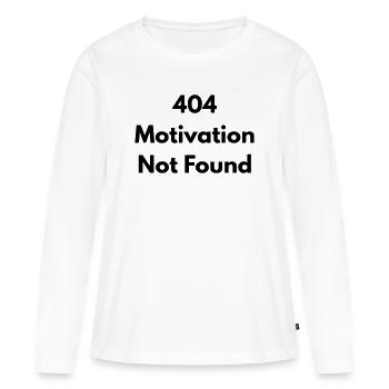 404 motivation not found - Women's Premium Organic Long Sleeve Shirt - white - Front - Julia (174cm)