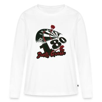 Reine des fléchettes - T-shirt manches longues Premium bio Femme - blanc - Devant - Julia (174cm)
