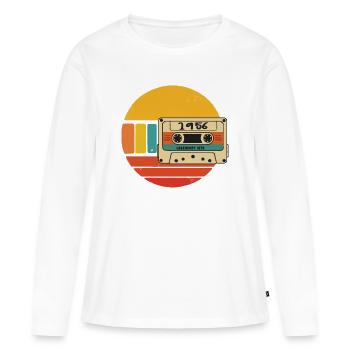 Geburtstag 1956 Geboren 1956 Geburtstag 1956 - Frauen Premium Bio Langarmshirt - Weiß - Vorne - Julia (174cm)
