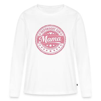 Befördert zur Mama Geschenk - Frauen Premium Bio Langarmshirt - Weiß - Vorne - Julia (174cm)