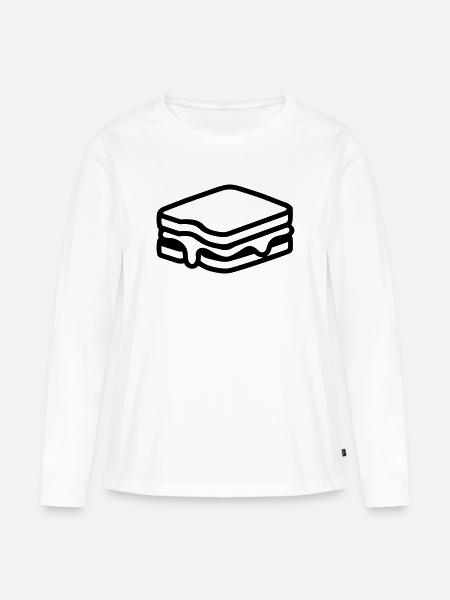 Sandwich - Frauen Premium Bio Langarmshirt - Weiß