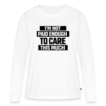 Un travail de bureau amusant - T-shirt manches longues Premium bio Femme - blanc - Devant - Julia (174cm)