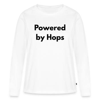 Powered by Hops - Women's Premium Organic Long Sleeve Shirt - white - Front - Julia (174cm)