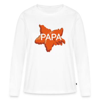 Papa - T-shirt manches longues Premium bio Femme - blanc - Devant - Julia (174cm)