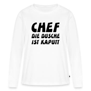 Chef - Frauen Premium Bio Langarmshirt - Weiß - Vorne - Julia (174cm)