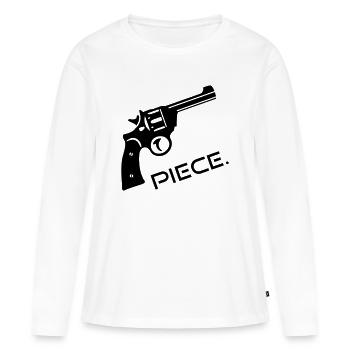 Pièce de fusil revolver - Paix - T-shirt manches longues Premium bio Femme - blanc - Devant - Julia (174cm)