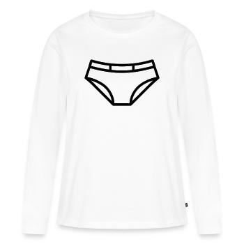 Slip - T-shirt manches longues Premium bio Femme - blanc - Devant - Julia (174cm)