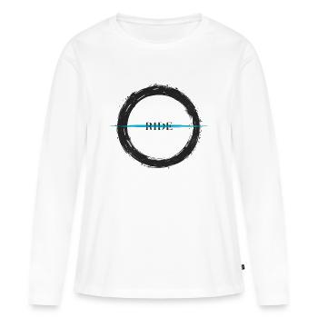 Urban Cycling - Road Art - Women's Premium Organic Long Sleeve Shirt - white - Front - Julia (174cm)