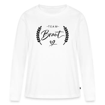 Team Bride - Women's Premium Organic Long Sleeve Shirt - white - Front - Julia (174cm)