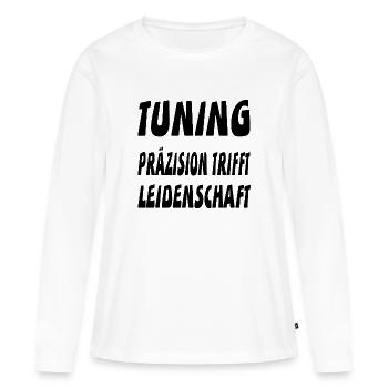 tuning - Women's Premium Organic Long Sleeve Shirt - white - Front - Julia (174cm)