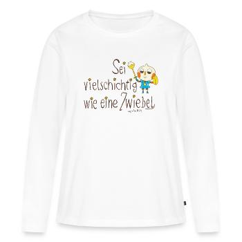 Be multi-layered like an onion - Women's Premium Organic Long Sleeve Shirt - white - Front - Julia (174cm)