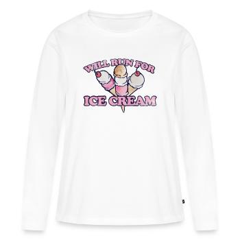 lol - T-shirt manches longues Premium bio Femme - blanc - Devant - Julia (174cm)