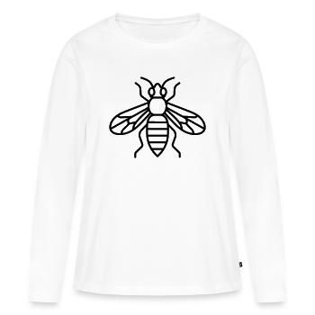 guêpe - T-shirt manches longues Premium bio Femme - blanc - Devant - Julia (174cm)