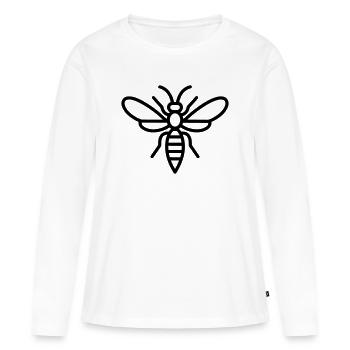 guêpe - T-shirt manches longues Premium bio Femme - blanc - Devant - Julia (174cm)