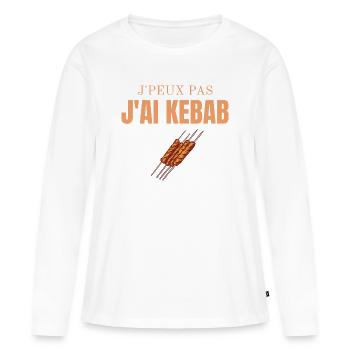 Ich kann nicht. Ich habe Kebab. - Frauen Premium Bio Langarmshirt - Weiß - Vorne - Julia (174cm)