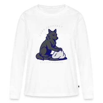 Wolf Instinct: Clay Kneading - Women's Premium Organic Long Sleeve Shirt - white - Front - Julia (174cm)
