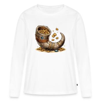 Découverte du trésor de Goldhorn - T-shirt manches longues Premium bio Femme - blanc - Devant - Julia (174cm)