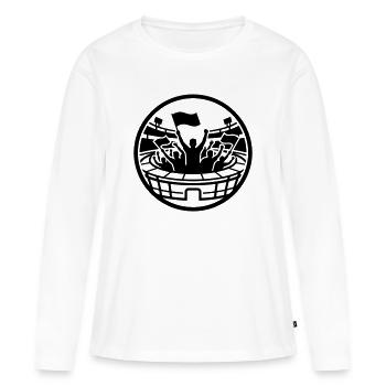 Stadion Fans - Frauen Premium Bio Langarmshirt - Weiß - Vorne - Julia (174cm)