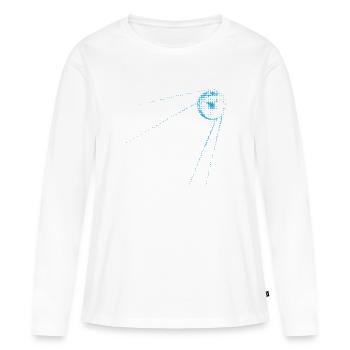 Satellite Spoutnik 1 - T-shirt manches longues Premium bio Femme - blanc - Devant - Julia (174cm)