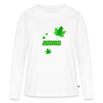 Baum Anton - Frauen Premium Bio Langarmshirt - Weiß - Vorne - Julia (174cm)