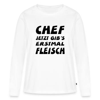 Chef - Frauen Premium Bio Langarmshirt - Weiß - Vorne - Julia (174cm)