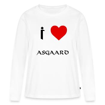J’adore Asgaard - T-shirt manches longues Premium bio Femme - blanc - Devant - Julia (174cm)