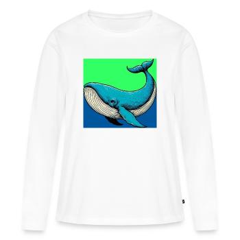 Wal - Frauen Premium Bio Langarmshirt - Weiß - Vorne - Julia (174cm)