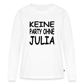 Julia - Frauen Premium Bio Langarmshirt - Weiß - Vorne - Julia (174cm)