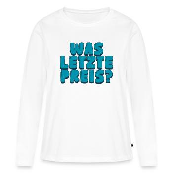 was letzte preis - Frauen Premium Bio Langarmshirt - Weiß - Vorne - Julia (174cm)