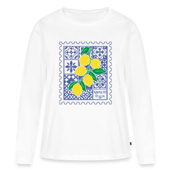 Italy Lemons Italia Amalfi Coast Summer - Women's Premium Organic Long Sleeve Shirt - white - Front - Julia (174cm)