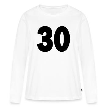 30 - Women's Premium Organic Long Sleeve Shirt - white - Front - Julia (174cm)