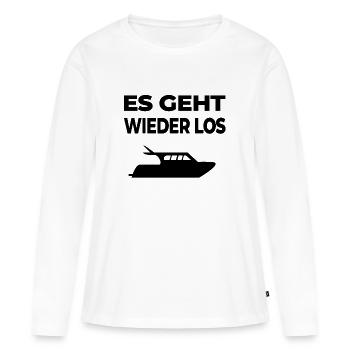 Motorboot - Frauen Premium Bio Langarmshirt - Weiß - Vorne - Julia (174cm)