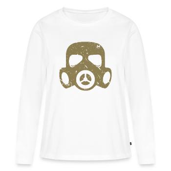 Grunge Gasmaske Nuklear Radioaktiv Feinstaub - Frauen Premium Bio Langarmshirt - Weiß - Vorne - Julia (174cm)