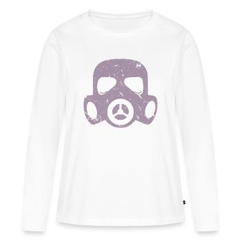 Grunge Gasmaske Nuklear Radioaktiv Feinstaub - Frauen Premium Bio Langarmshirt - Weiß - Vorne - Julia (174cm)
