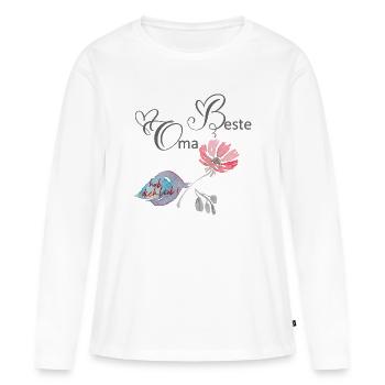 Beste Oma  - Frauen Premium Bio Langarmshirt - Weiß - Vorne - Julia (174cm)