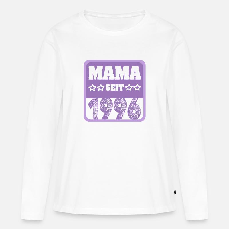Mutti 1996 - Frauen Premium Bio Langarmshirt - Weiß