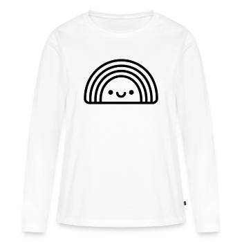 arc en ciel - T-shirt manches longues Premium bio Femme - blanc - Devant - Julia (174cm)