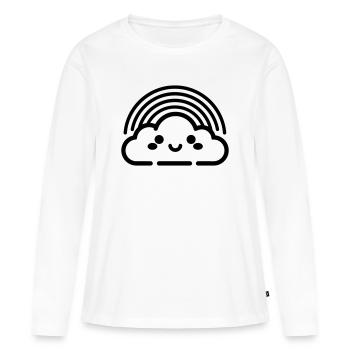arc en ciel - T-shirt manches longues Premium bio Femme - blanc - Devant - Julia (174cm)