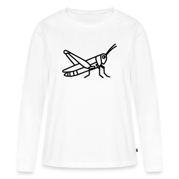 grasshopper - Women's Premium Organic Long Sleeve Shirt - white - Front - Julia (174cm)