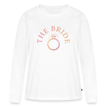 The Bride - Ring - customizable - Women's Premium Organic Long Sleeve Shirt - white - Front - Julia (174cm)