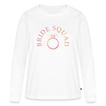 Bride Squad - Ring - Customizable - Women's Premium Organic Long Sleeve Shirt - white - Front - Julia (174cm)