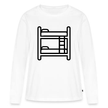 lit superposé - T-shirt manches longues Premium bio Femme - blanc - Devant - Julia (174cm)