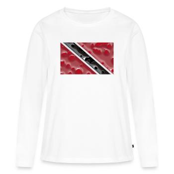 Tobago rural - T-shirt manches longues Premium bio Femme - blanc - Devant - Julia (174cm)